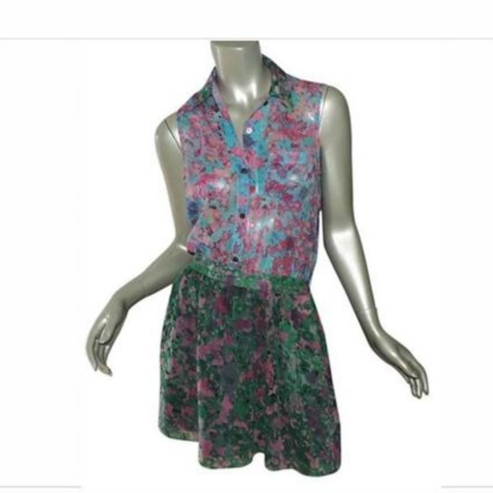 GRYPHON Mimi mini dress silk watercolor floral